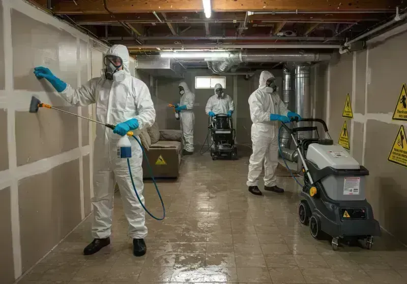 Basement Moisture Removal and Structural Drying process in Columbia County, GA